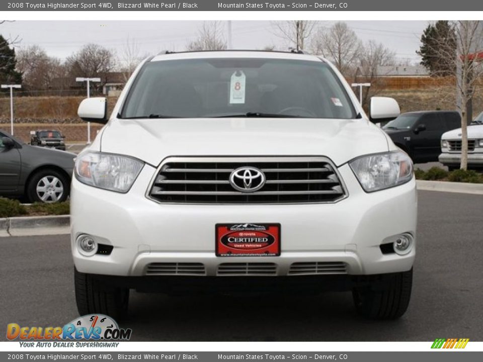 2008 Toyota Highlander Sport 4WD Blizzard White Pearl / Black Photo #6