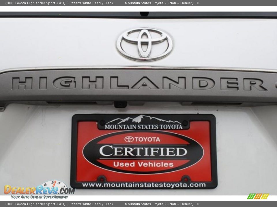 2008 Toyota Highlander Sport 4WD Blizzard White Pearl / Black Photo #28