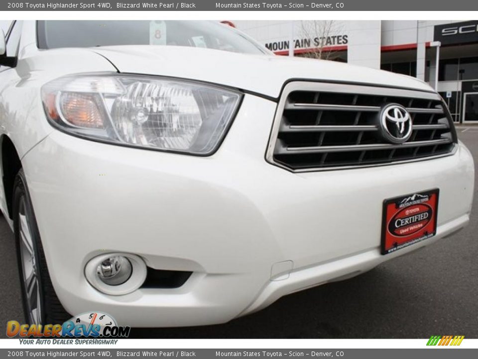 2008 Toyota Highlander Sport 4WD Blizzard White Pearl / Black Photo #31
