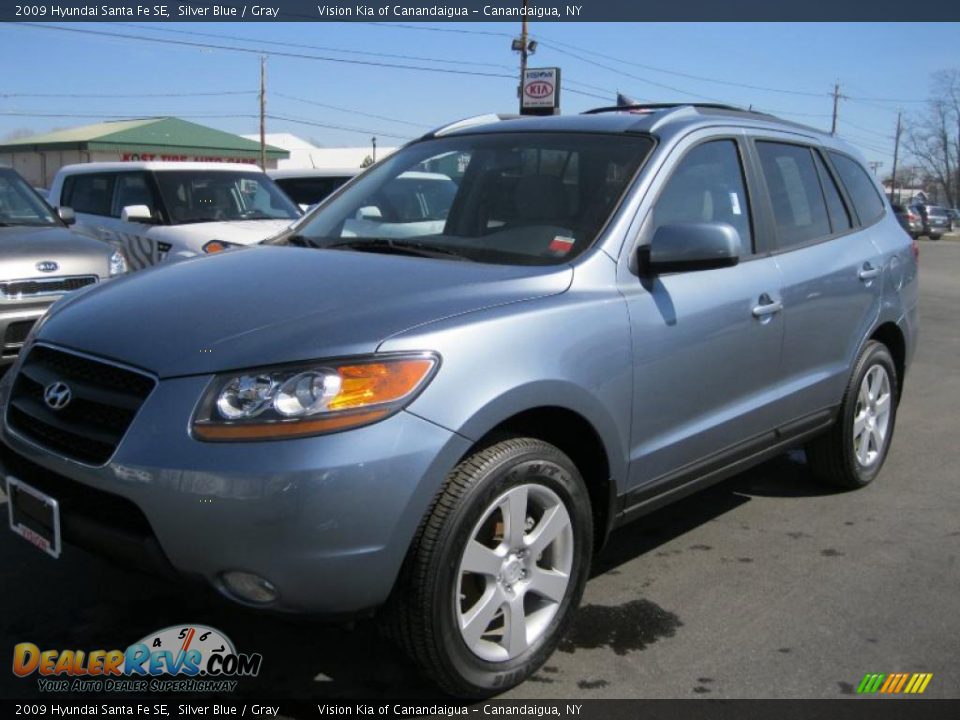 2009 Hyundai Santa Fe SE Silver Blue / Gray Photo #1