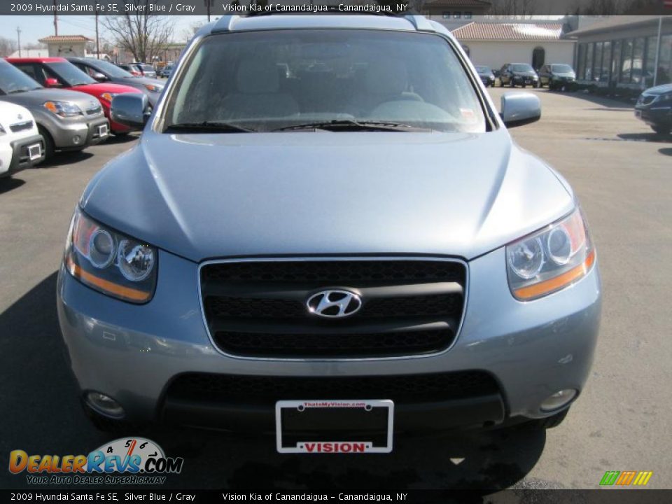 2009 Hyundai Santa Fe SE Silver Blue / Gray Photo #9