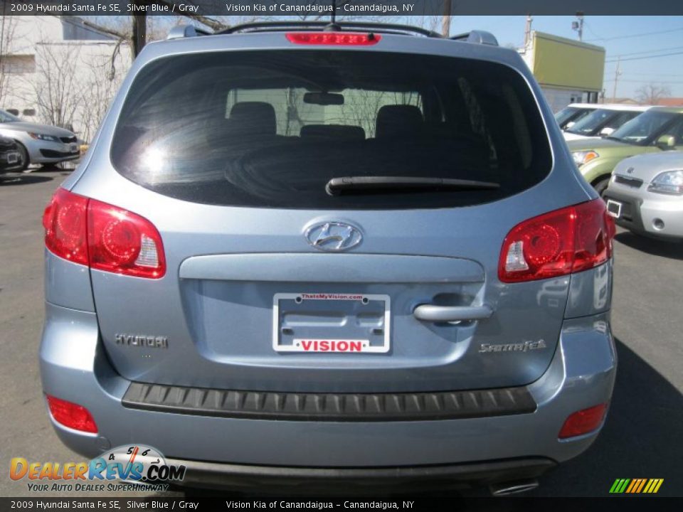 2009 Hyundai Santa Fe SE Silver Blue / Gray Photo #13