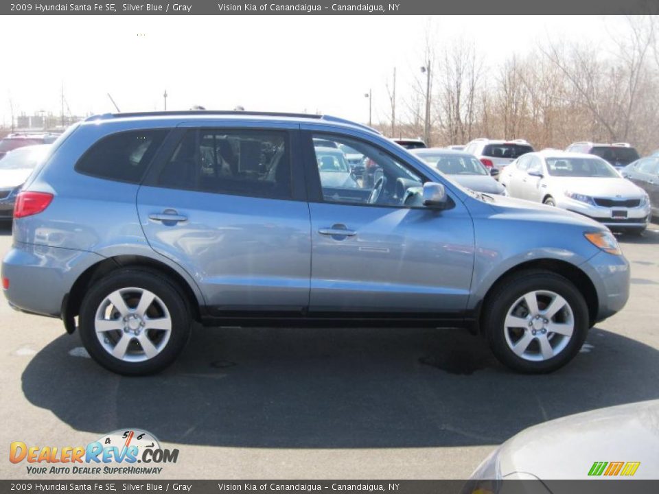 2009 Hyundai Santa Fe SE Silver Blue / Gray Photo #14