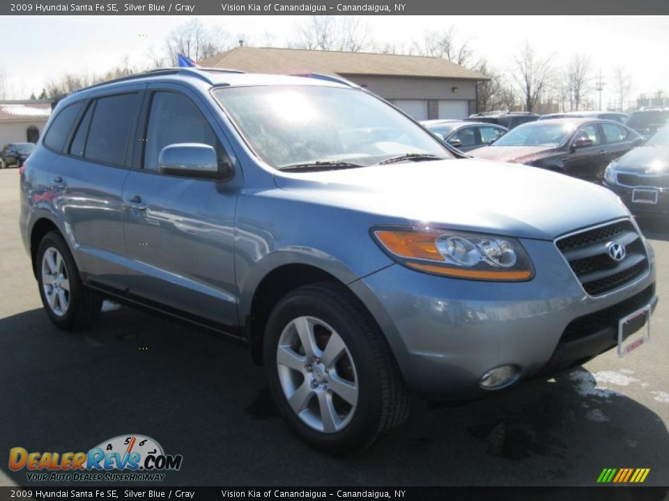 2009 Hyundai Santa Fe SE Silver Blue / Gray Photo #15
