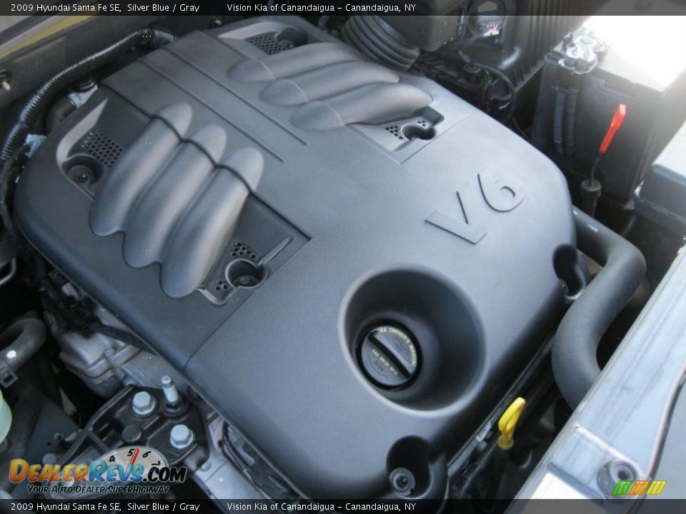 2009 Hyundai Santa Fe SE Silver Blue / Gray Photo #20