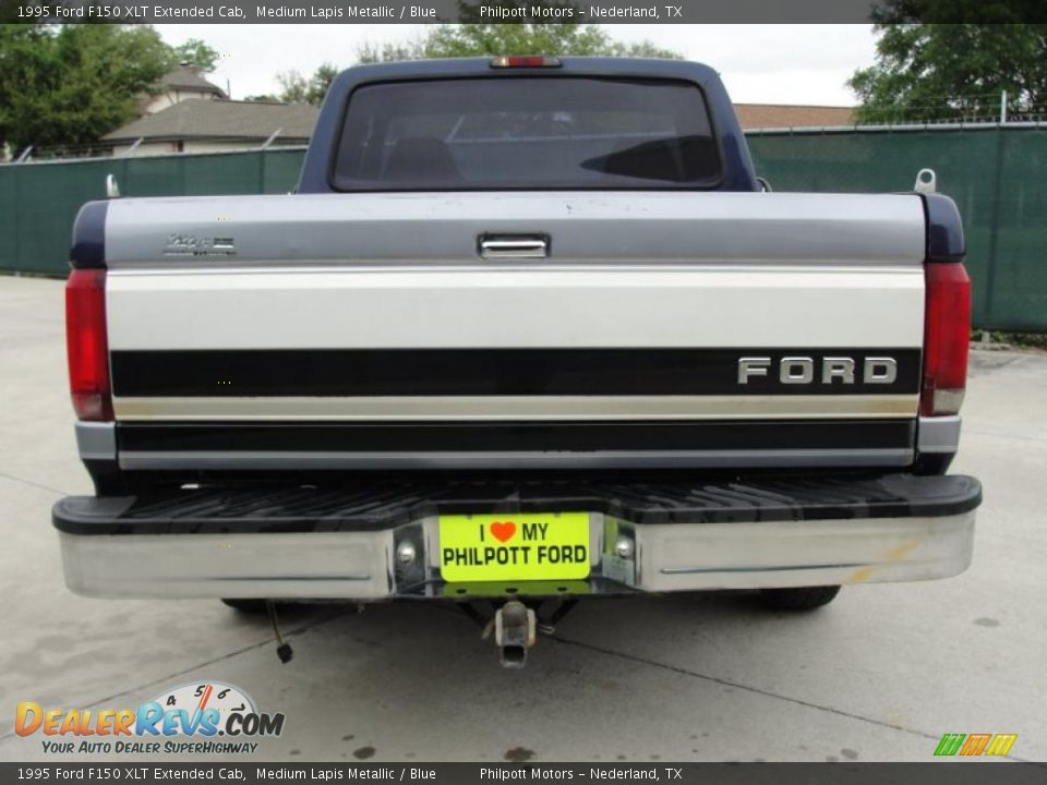 1995 Ford F150 XLT Extended Cab Medium Lapis Metallic / Blue Photo #4