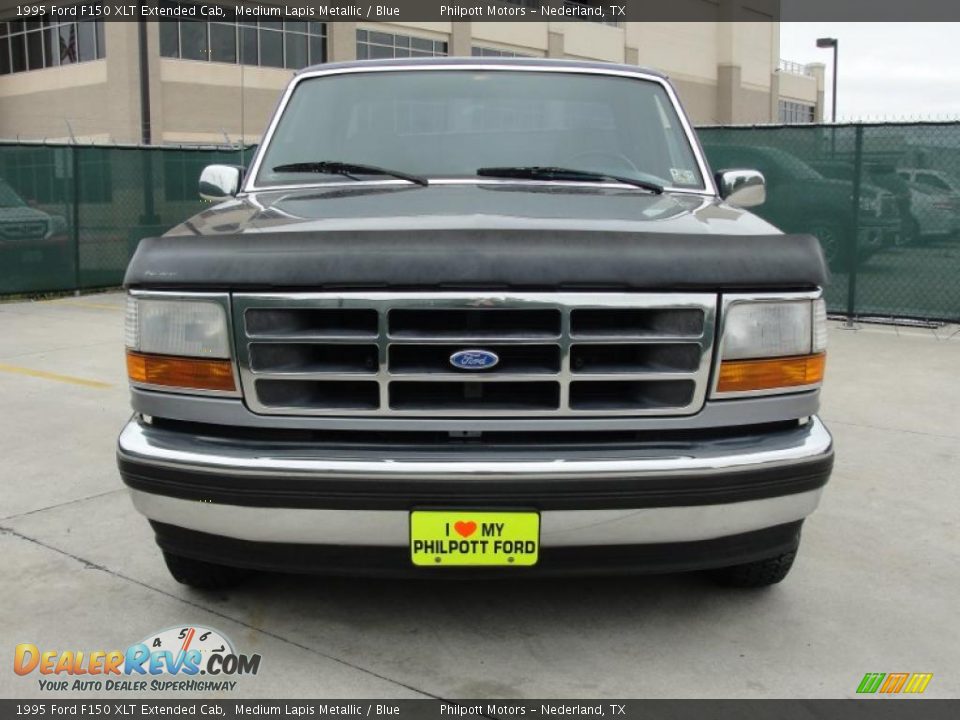 1995 Ford F150 XLT Extended Cab Medium Lapis Metallic / Blue Photo #8