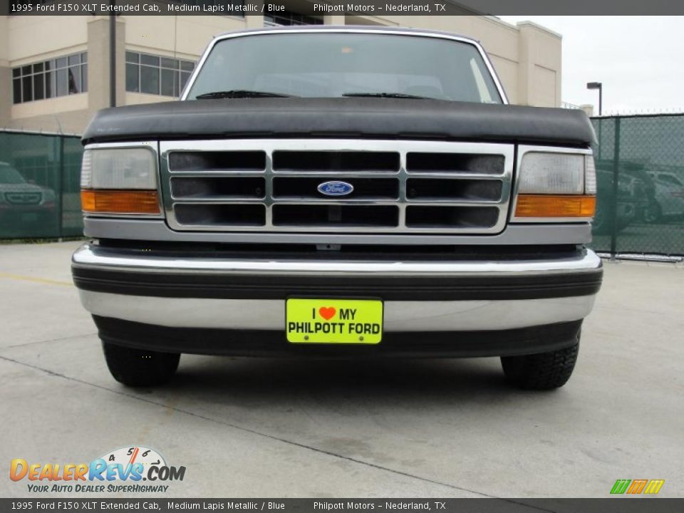1995 Ford F150 XLT Extended Cab Medium Lapis Metallic / Blue Photo #9