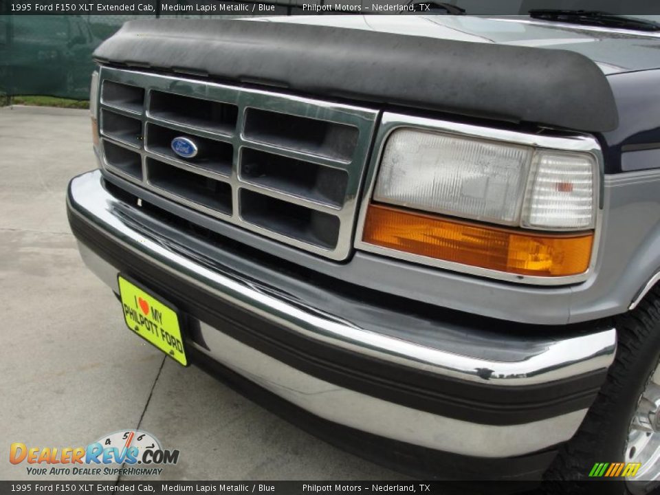 1995 Ford F150 XLT Extended Cab Medium Lapis Metallic / Blue Photo #11