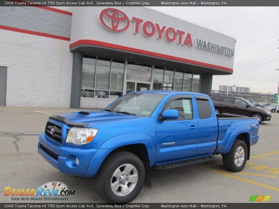 2008 Toyota Tacoma V6 TRD Sport Access Cab 4x4 Speedway Blue / Graphite Gray Photo #1