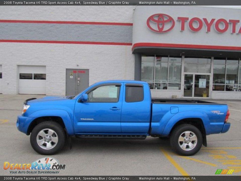 2008 Toyota Tacoma V6 TRD Sport Access Cab 4x4 Speedway Blue / Graphite Gray Photo #2