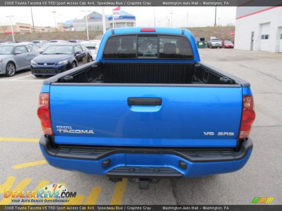 2008 Toyota Tacoma V6 TRD Sport Access Cab 4x4 Speedway Blue / Graphite Gray Photo #6