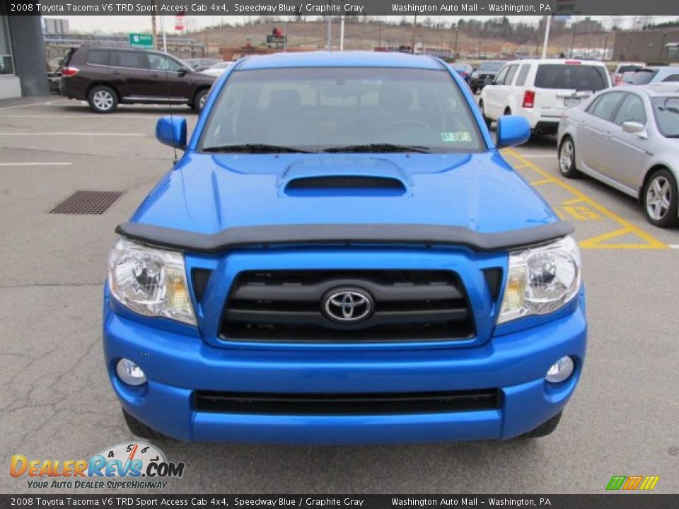 2008 Toyota Tacoma V6 TRD Sport Access Cab 4x4 Speedway Blue / Graphite Gray Photo #10