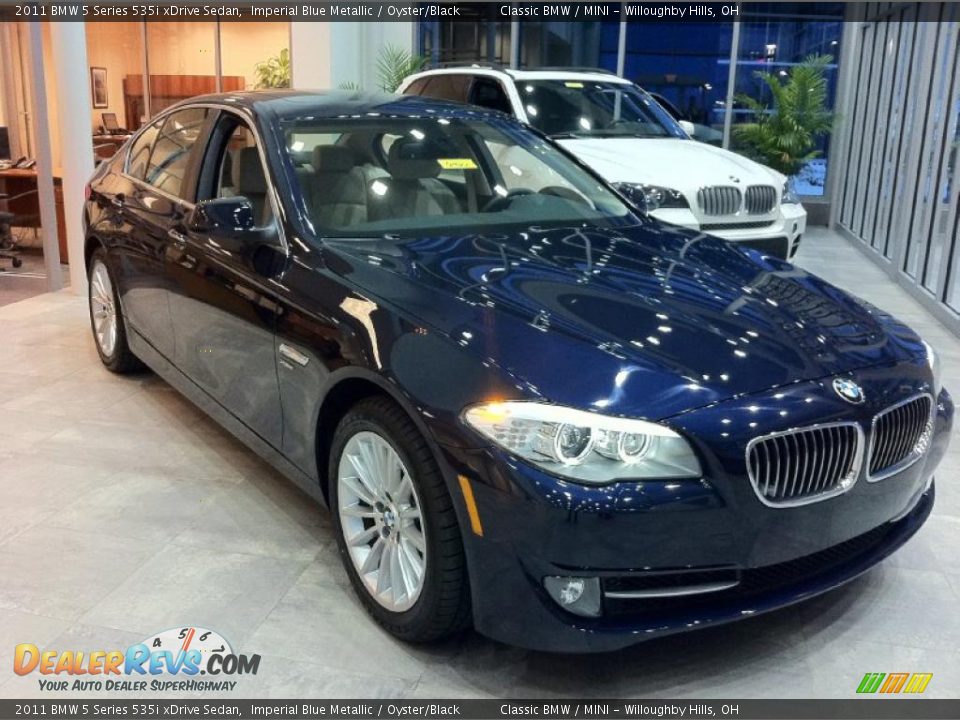 2011 BMW 5 Series 535i xDrive Sedan Imperial Blue Metallic / Oyster/Black Photo #1