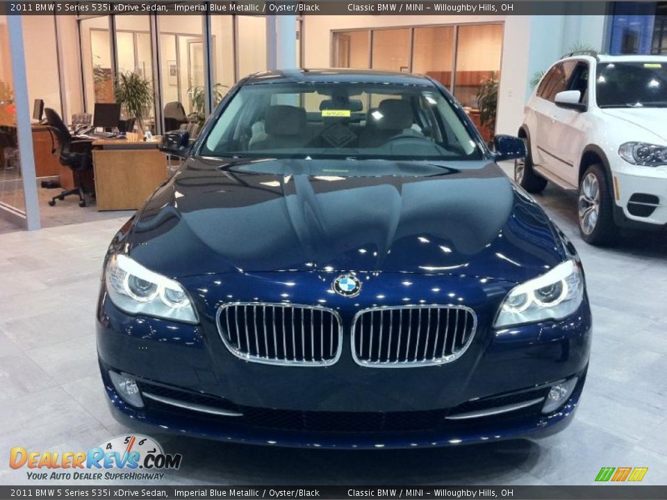 2011 BMW 5 Series 535i xDrive Sedan Imperial Blue Metallic / Oyster/Black Photo #2