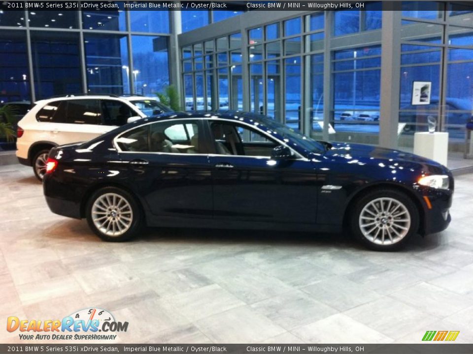 2011 BMW 5 Series 535i xDrive Sedan Imperial Blue Metallic / Oyster/Black Photo #3