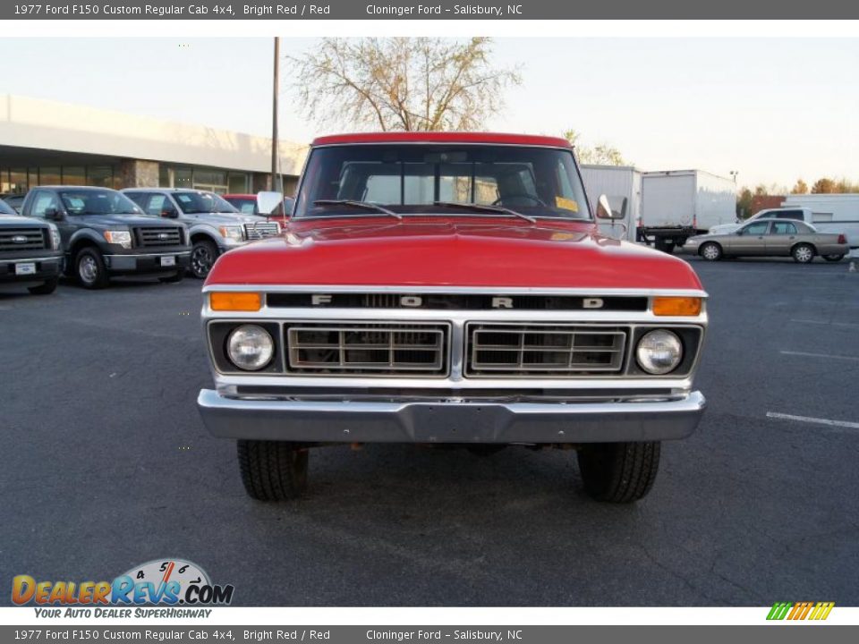 Bright Red 1977 Ford F150 Custom Regular Cab 4x4 Photo #7