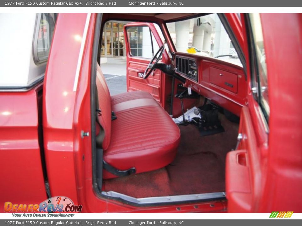 Red Interior - 1977 Ford F150 Custom Regular Cab 4x4 Photo #10