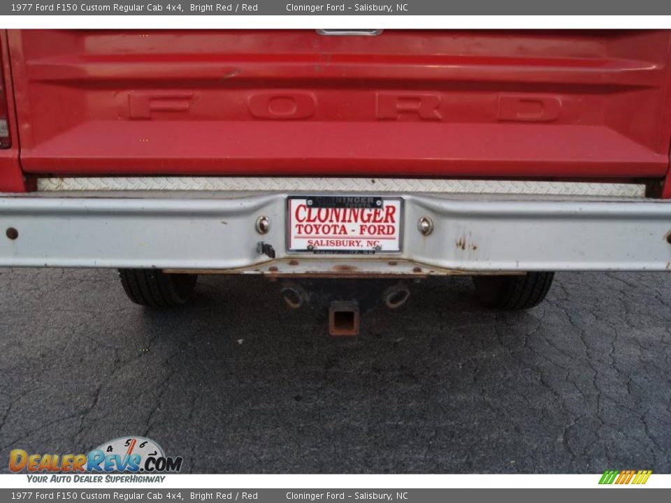 1977 Ford F150 Custom Regular Cab 4x4 Bright Red / Red Photo #17