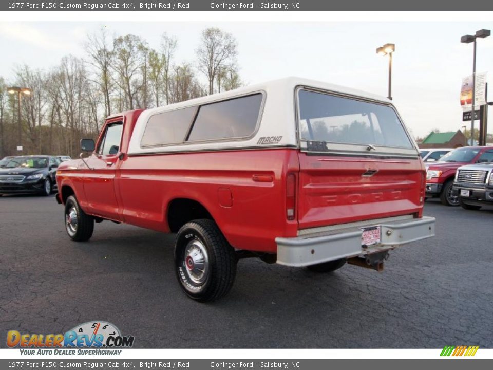 Bright Red 1977 Ford F150 Custom Regular Cab 4x4 Photo #25