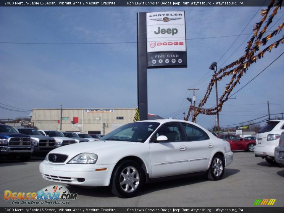 2000 Mercury Sable LS Sedan Vibrant White / Medium Graphite Photo #1