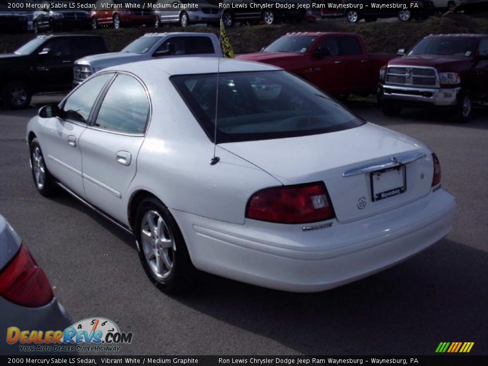 2000 Mercury Sable LS Sedan Vibrant White / Medium Graphite Photo #3