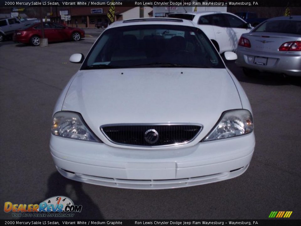2000 Mercury Sable LS Sedan Vibrant White / Medium Graphite Photo #8