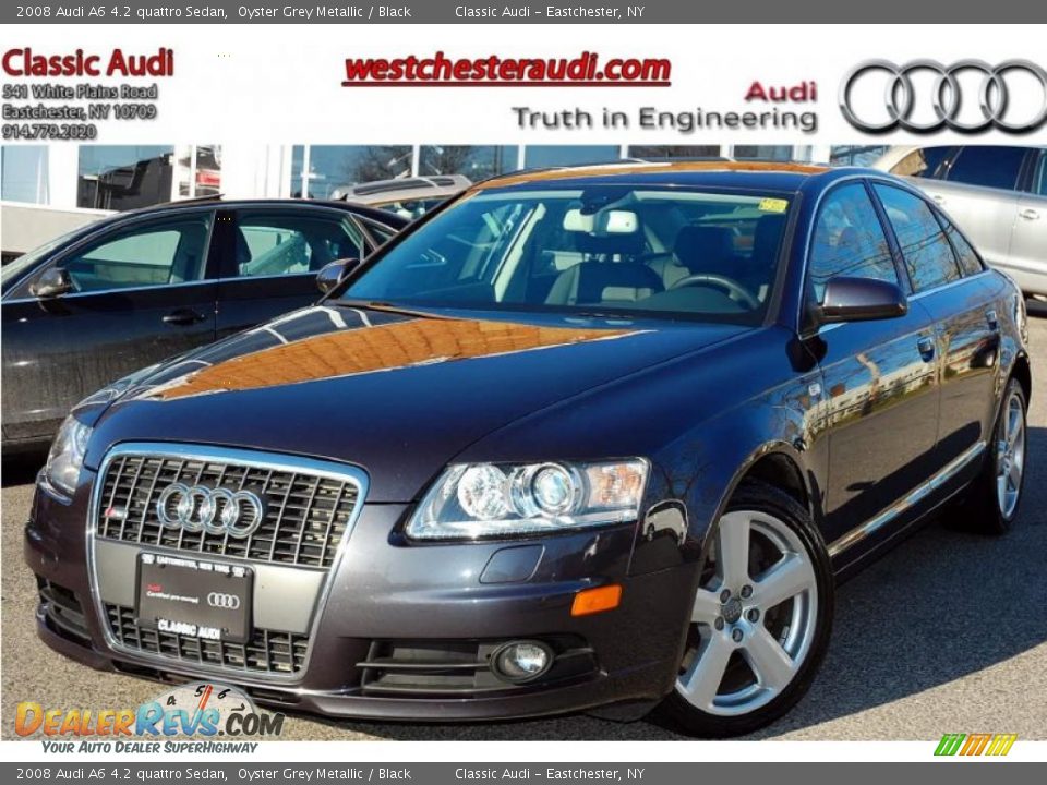 2008 Audi A6 4.2 quattro Sedan Oyster Grey Metallic / Black Photo #1