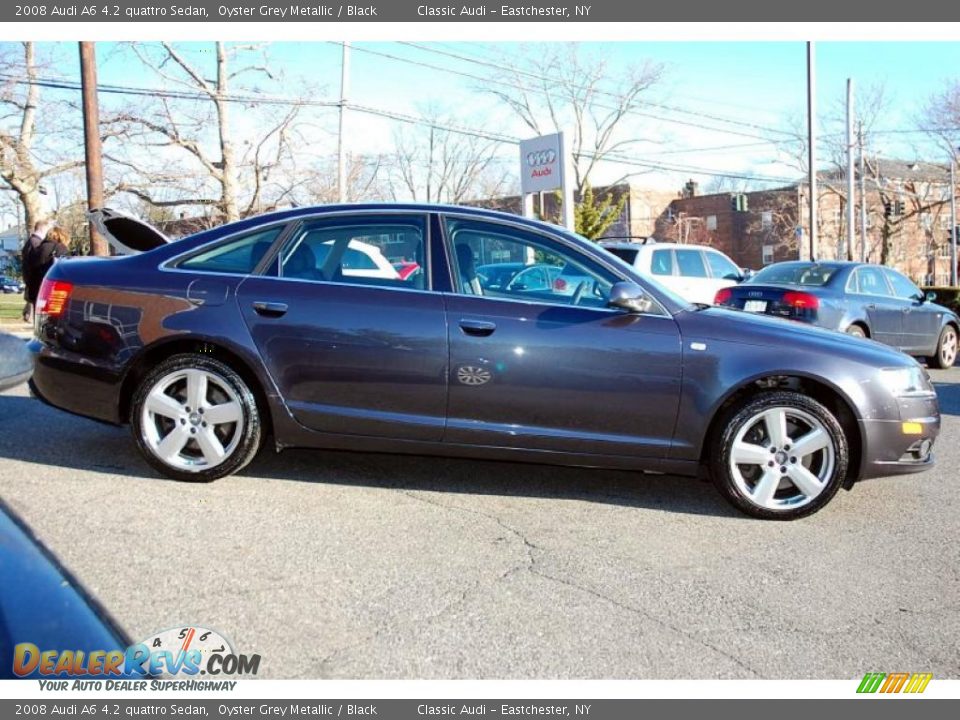 2008 Audi A6 4.2 quattro Sedan Oyster Grey Metallic / Black Photo #6