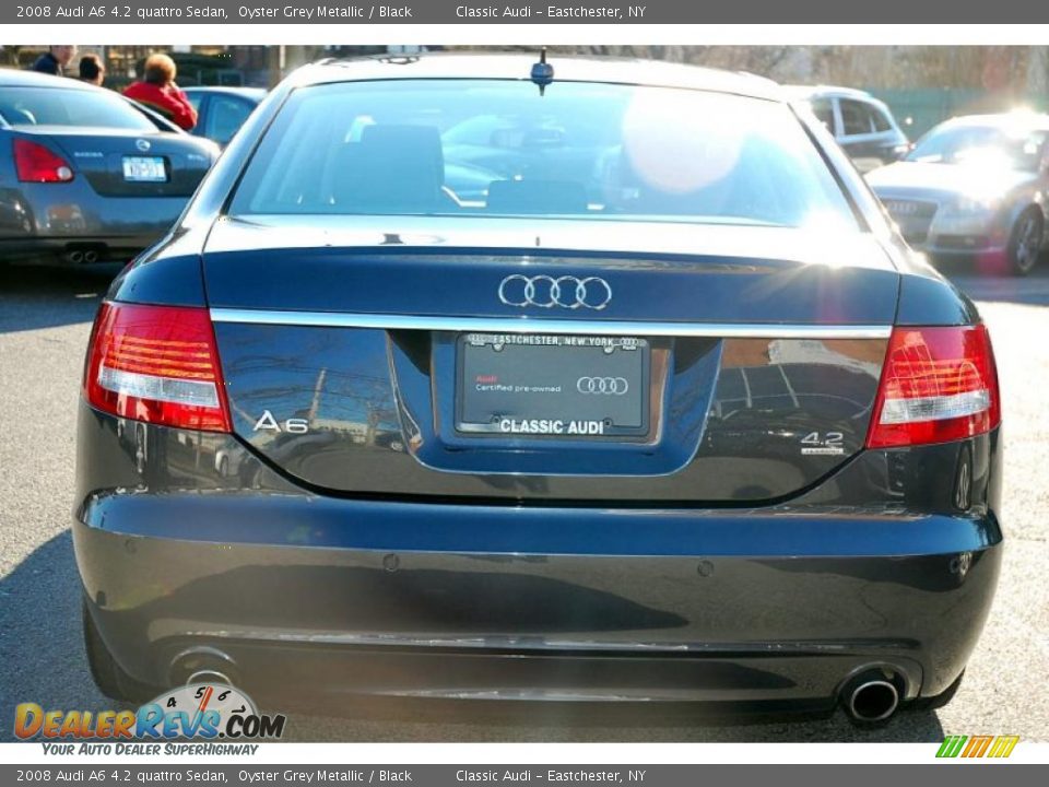 2008 Audi A6 4.2 quattro Sedan Oyster Grey Metallic / Black Photo #8