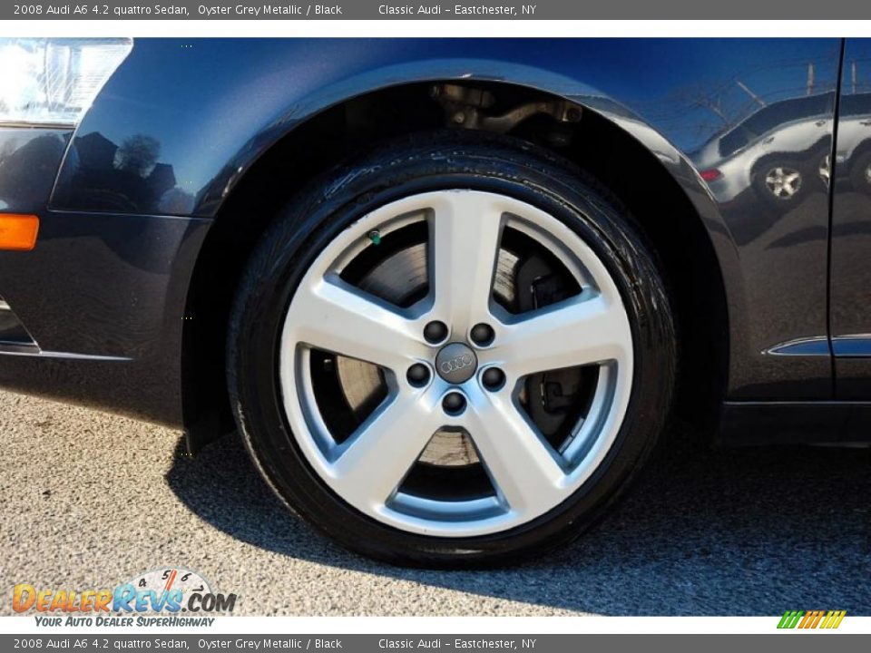2008 Audi A6 4.2 quattro Sedan Oyster Grey Metallic / Black Photo #13