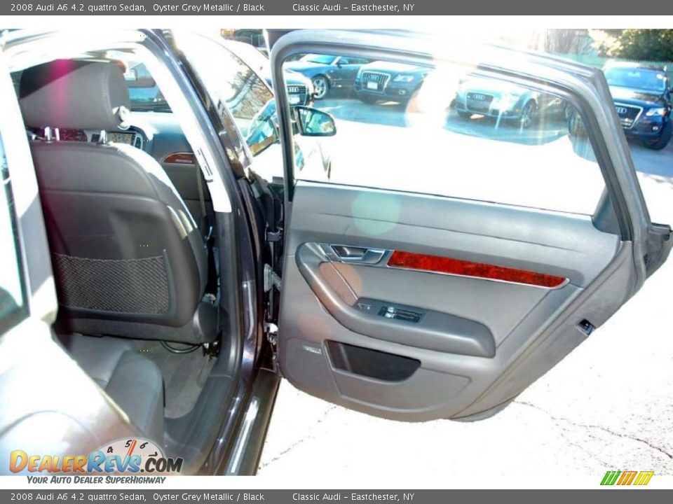 2008 Audi A6 4.2 quattro Sedan Oyster Grey Metallic / Black Photo #35