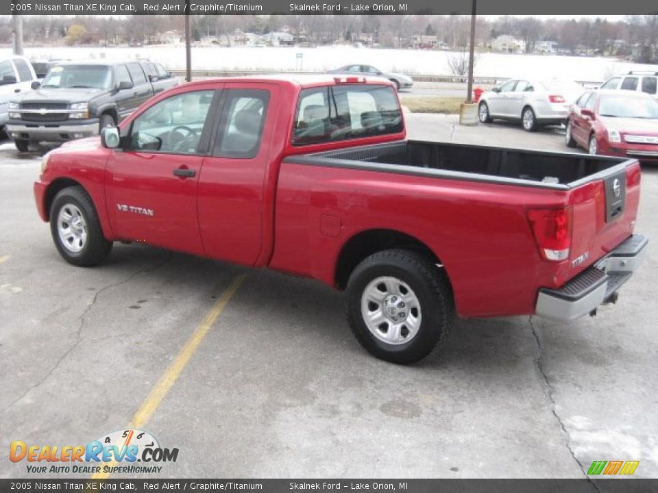 2005 Nissan Titan XE King Cab Red Alert / Graphite/Titanium Photo #4