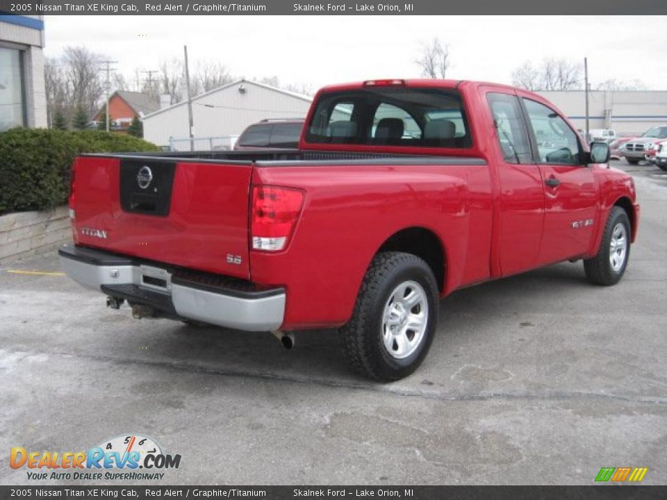 2005 Nissan Titan XE King Cab Red Alert / Graphite/Titanium Photo #6