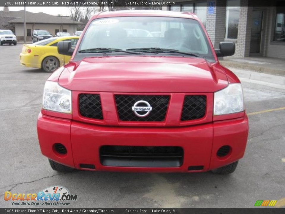 2005 Nissan Titan XE King Cab Red Alert / Graphite/Titanium Photo #10