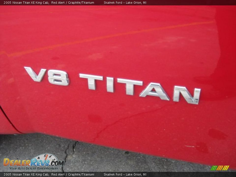 2005 Nissan Titan XE King Cab Red Alert / Graphite/Titanium Photo #18