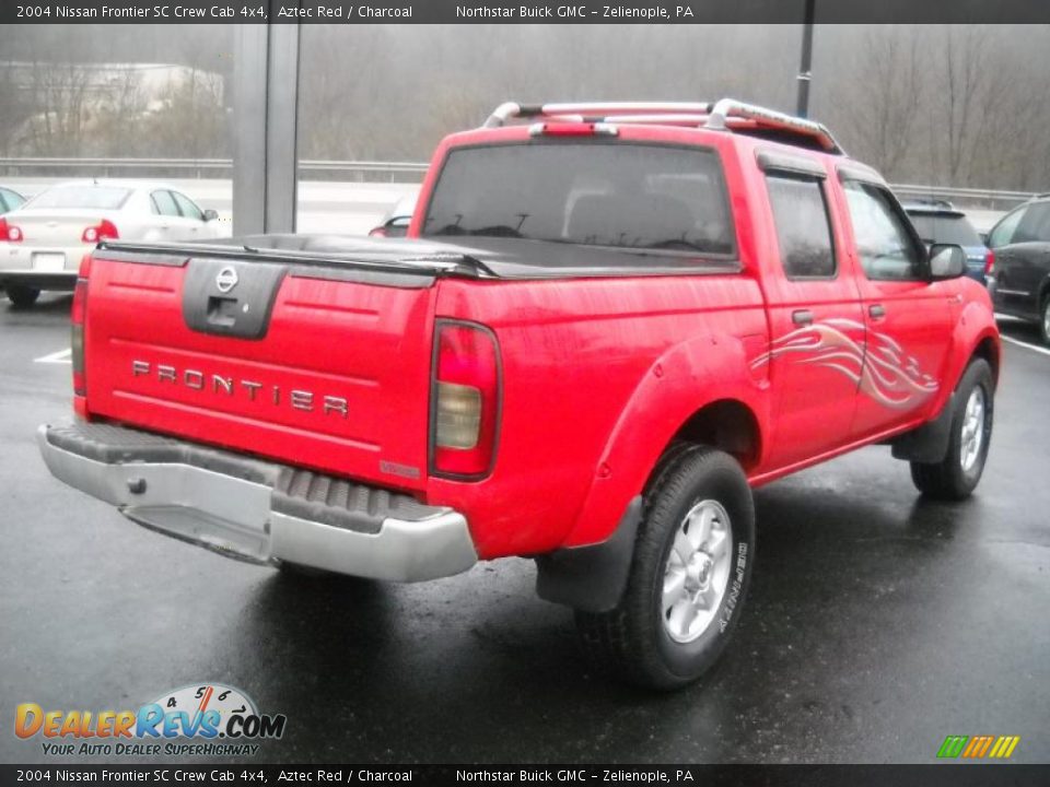 2004 Nissan Frontier SC Crew Cab 4x4 Aztec Red / Charcoal Photo #4