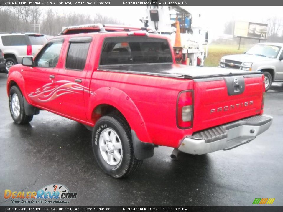 2004 Nissan Frontier SC Crew Cab 4x4 Aztec Red / Charcoal Photo #5