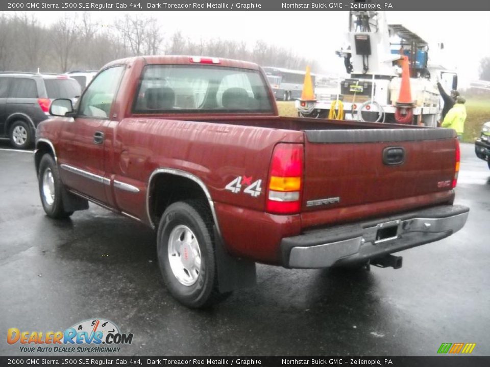 2000 GMC Sierra 1500 SLE Regular Cab 4x4 Dark Toreador Red Metallic / Graphite Photo #5