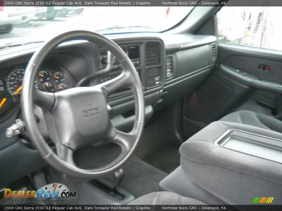 2000 GMC Sierra 1500 SLE Regular Cab 4x4 Dark Toreador Red Metallic / Graphite Photo #7
