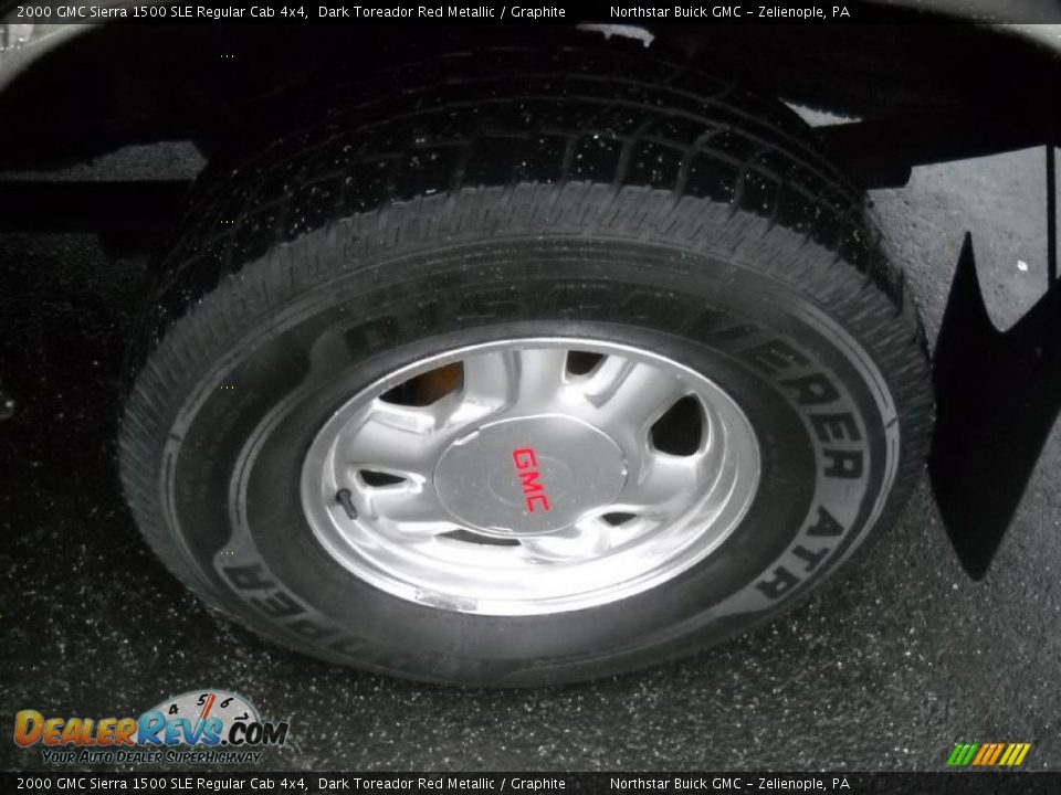 2000 GMC Sierra 1500 SLE Regular Cab 4x4 Dark Toreador Red Metallic / Graphite Photo #9