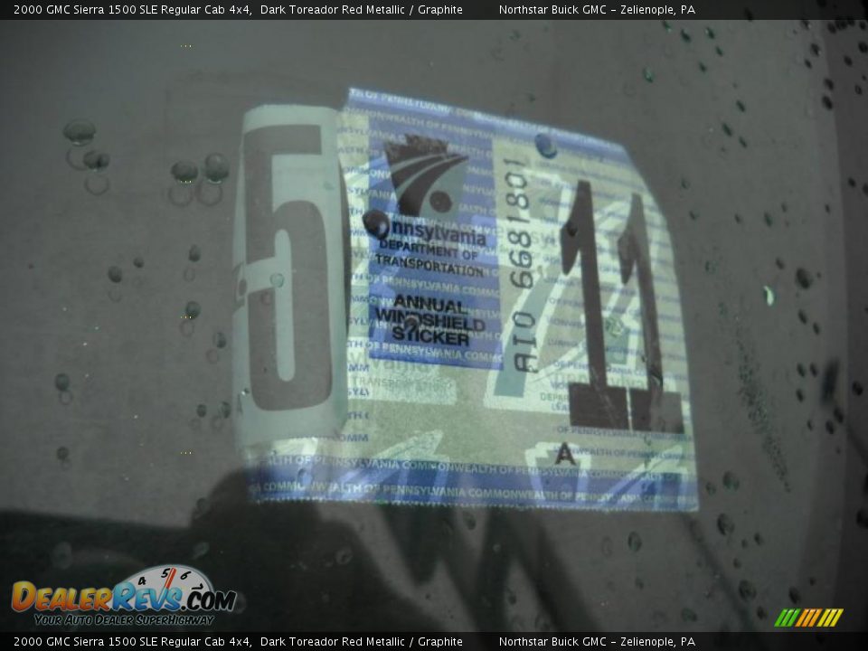 2000 GMC Sierra 1500 SLE Regular Cab 4x4 Dark Toreador Red Metallic / Graphite Photo #11