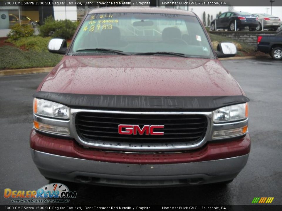 2000 GMC Sierra 1500 SLE Regular Cab 4x4 Dark Toreador Red Metallic / Graphite Photo #12