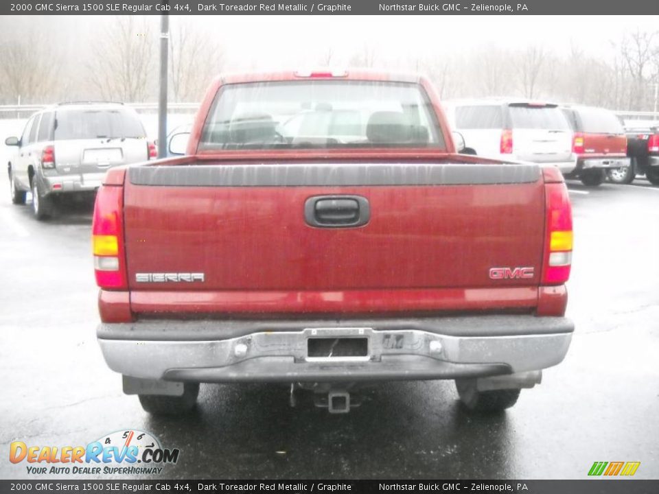 2000 GMC Sierra 1500 SLE Regular Cab 4x4 Dark Toreador Red Metallic / Graphite Photo #13