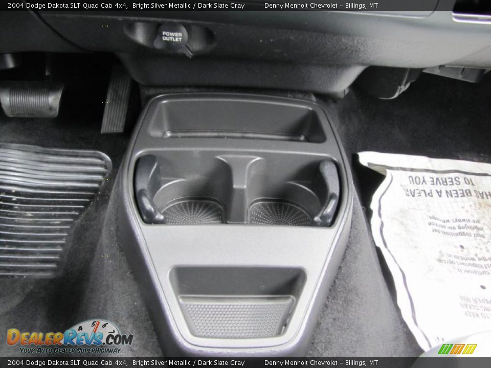 2004 Dodge Dakota SLT Quad Cab 4x4 Bright Silver Metallic / Dark Slate Gray Photo #13