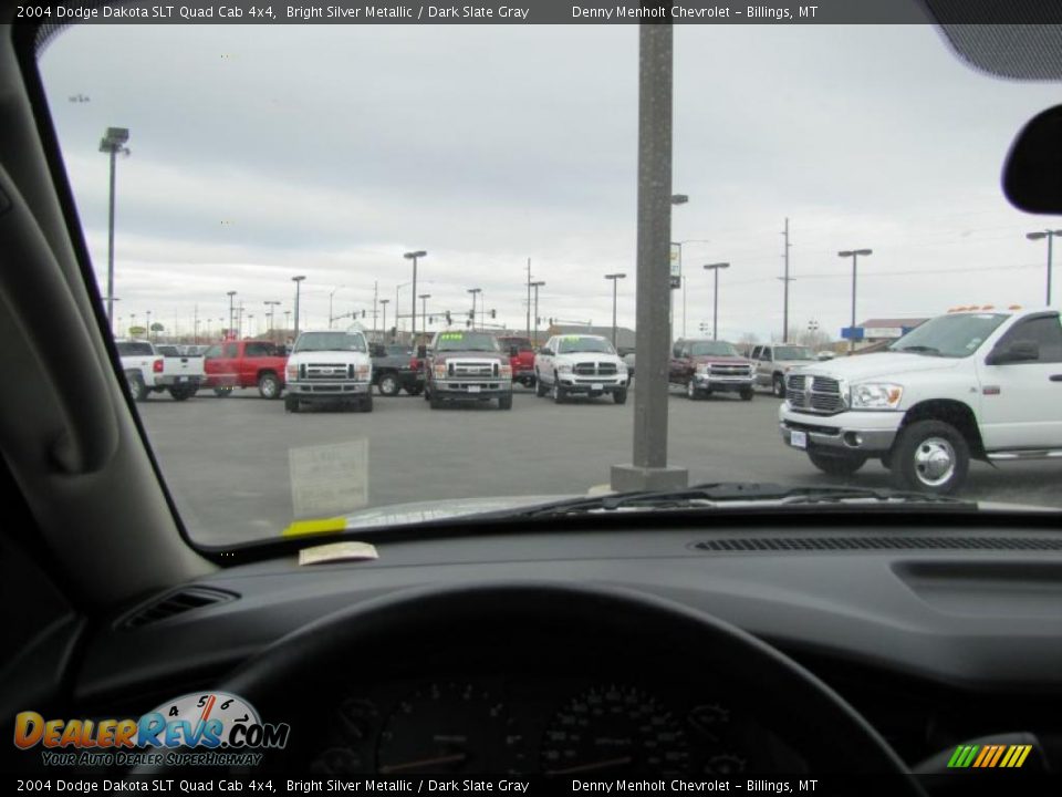 2004 Dodge Dakota SLT Quad Cab 4x4 Bright Silver Metallic / Dark Slate Gray Photo #14