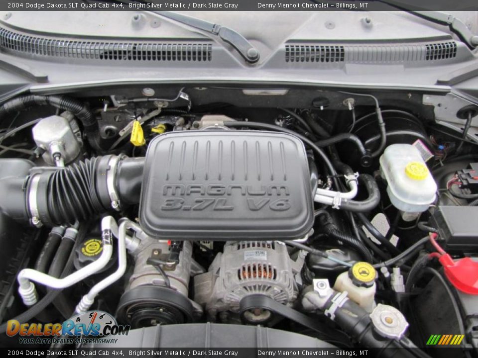 2004 Dodge Dakota SLT Quad Cab 4x4 3.7 Liter SOHC 12-Valve PowerTech V6 Engine Photo #17