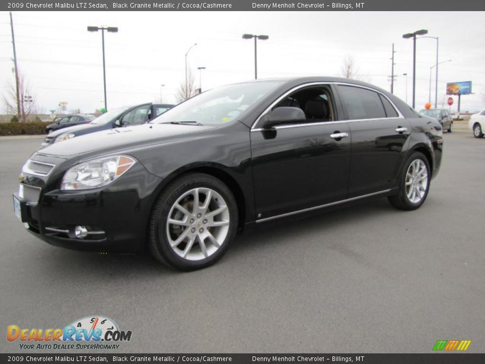 2009 Chevrolet Malibu LTZ Sedan Black Granite Metallic / Cocoa/Cashmere Photo #2