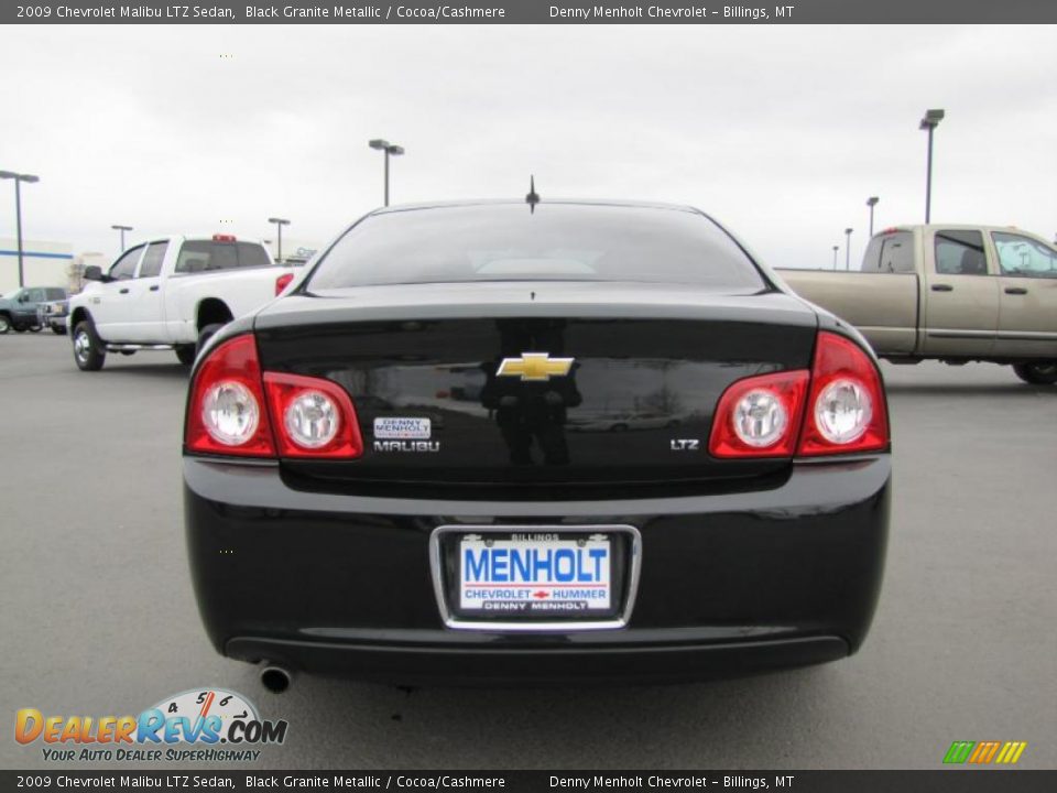 2009 Chevrolet Malibu LTZ Sedan Black Granite Metallic / Cocoa/Cashmere Photo #7