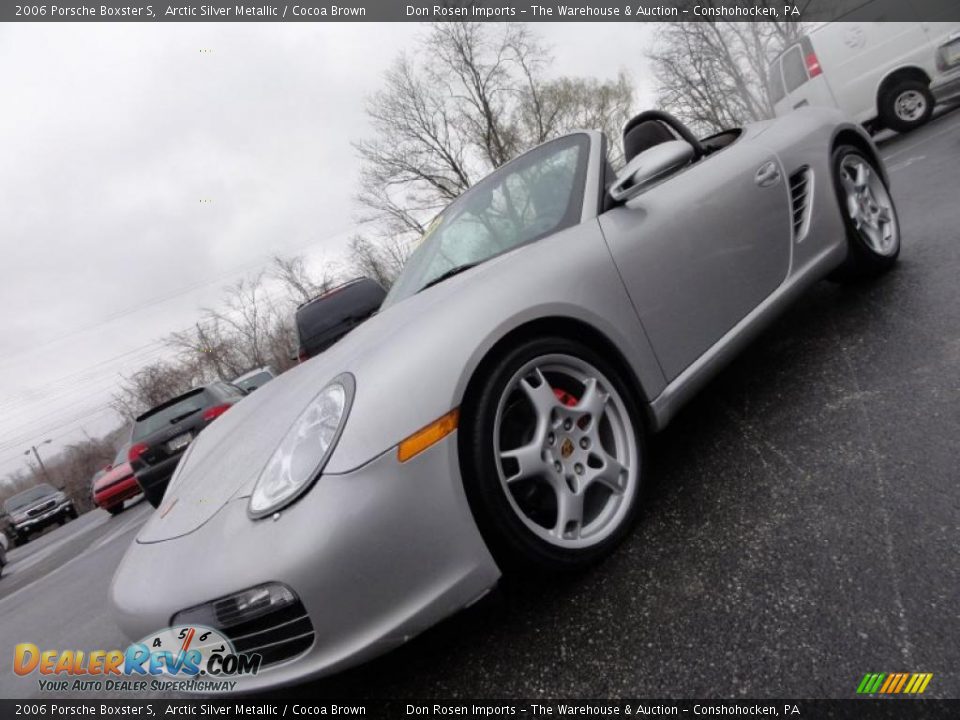 2006 Porsche Boxster S Arctic Silver Metallic / Cocoa Brown Photo #1
